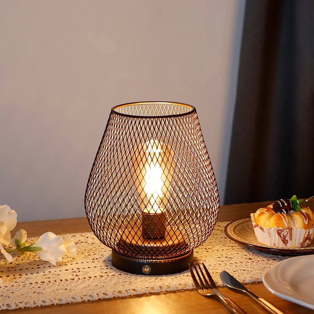 6.7"H Touch Adjustable Table Lamp(Metal Base, Bronze Egg)