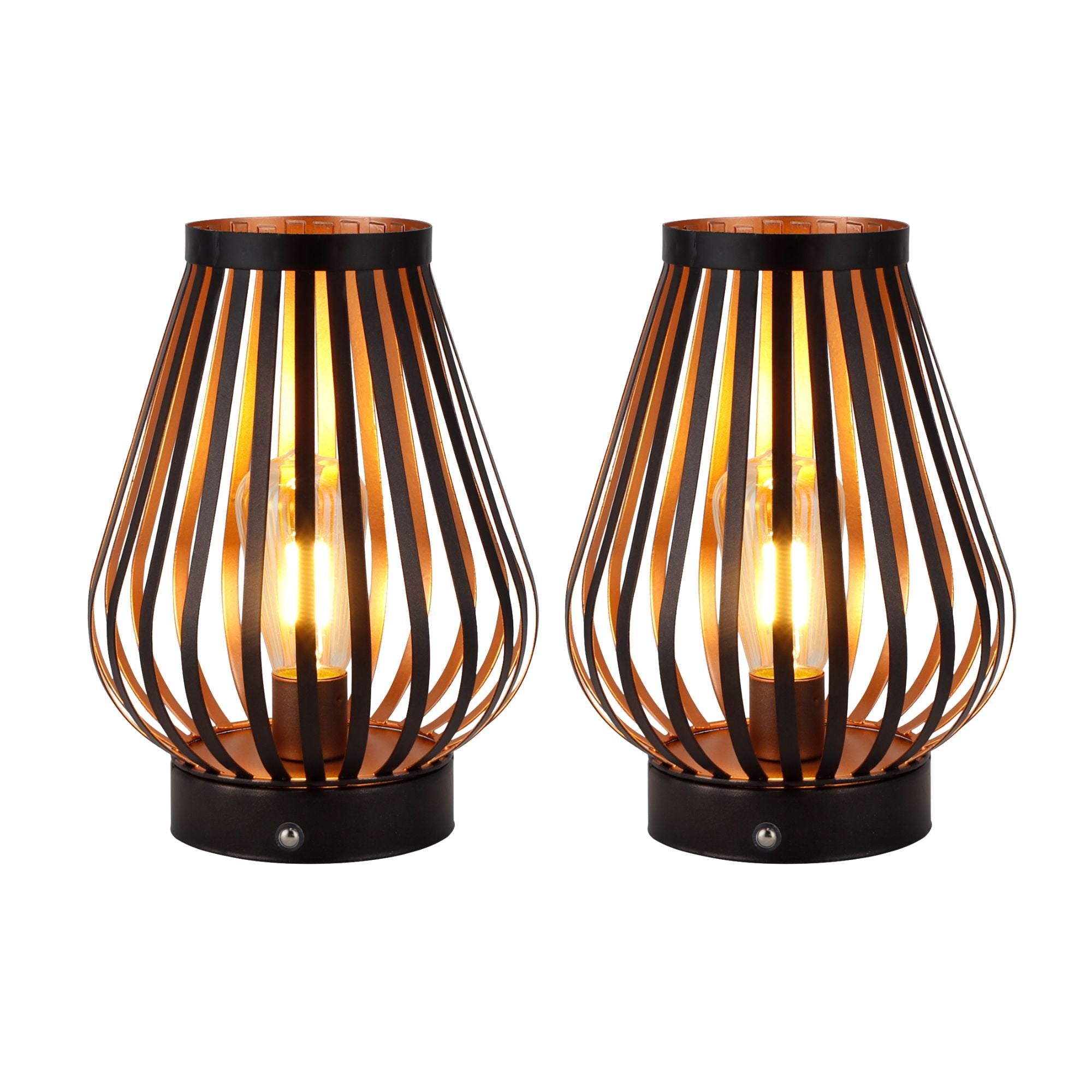 8.5''H Rechargeable Battery Powered Lamp with LED Edison Style Bulb