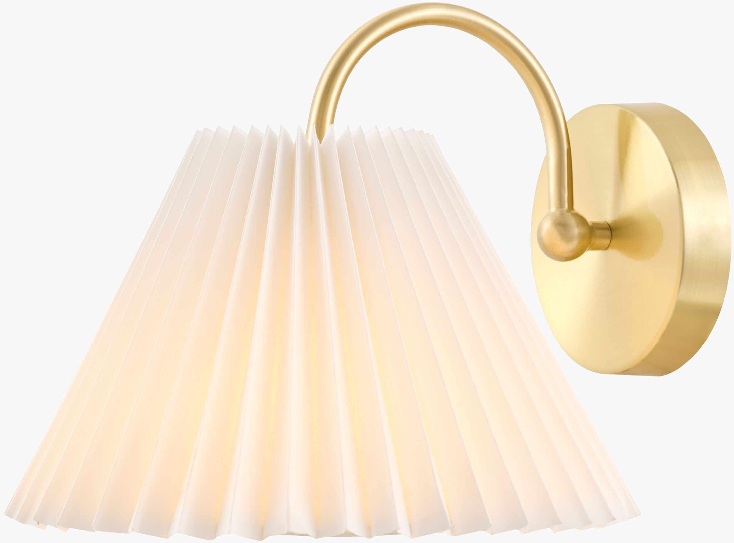 White Traditional Wall Sconce with linen details for hallway or bedroom lighting