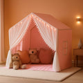 55 Inch Vibrant Color Kids Play Tent With Padded Mat
