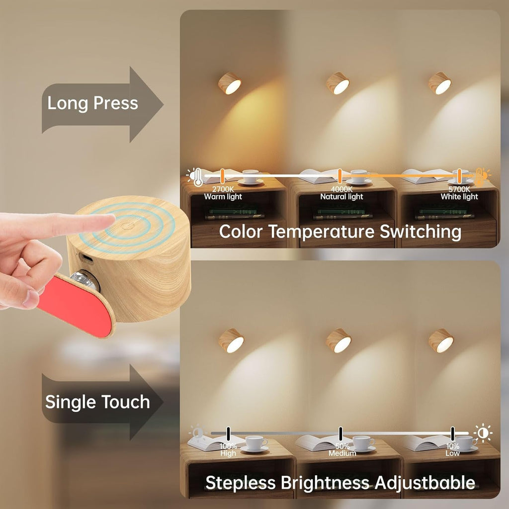 Rechargeable Cordless LED Wall Sconce Illumination System