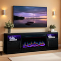 LED Electric Fireplace Entertainment Center 80 Inch