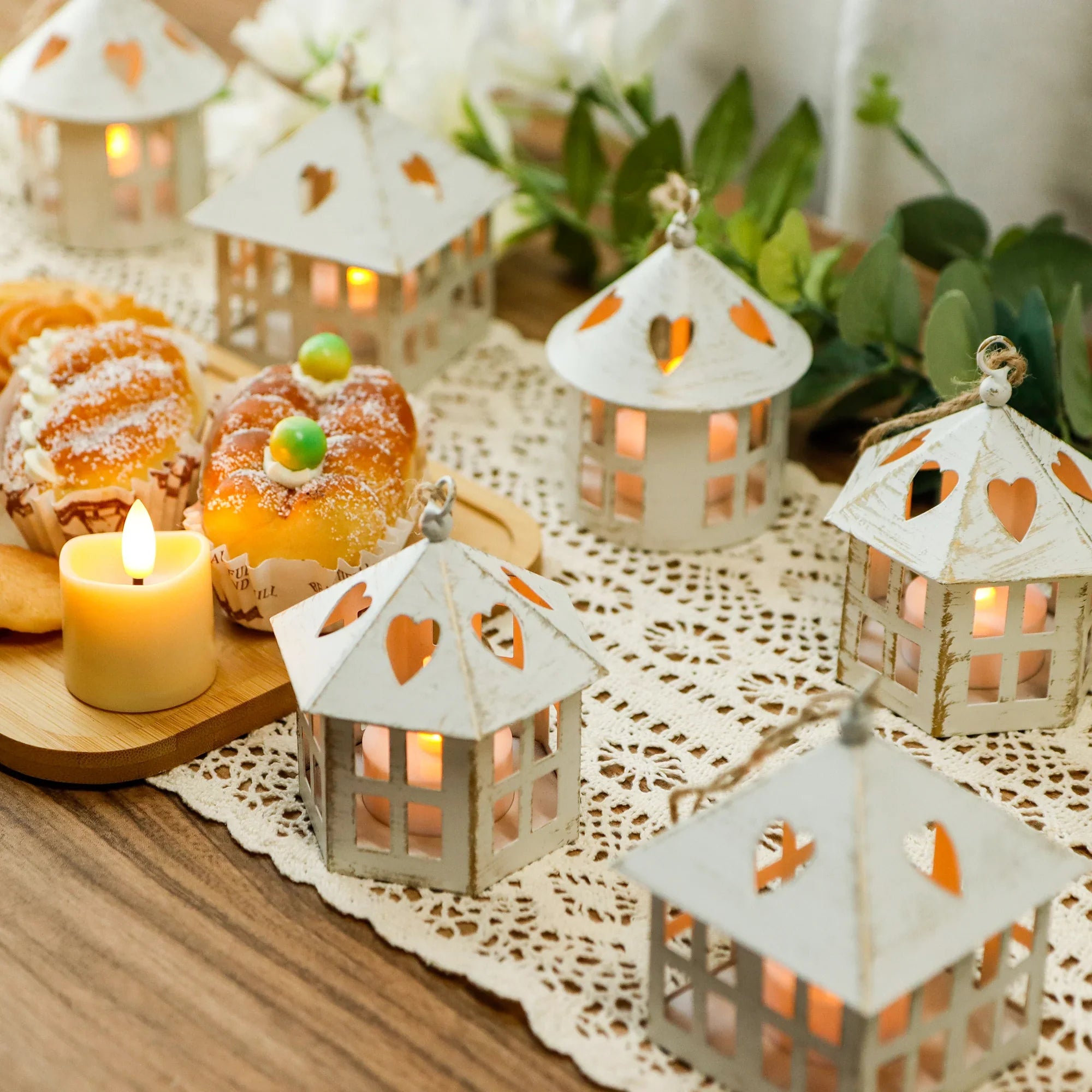 6 Pcs Small Centerpieces Candle Lanterns