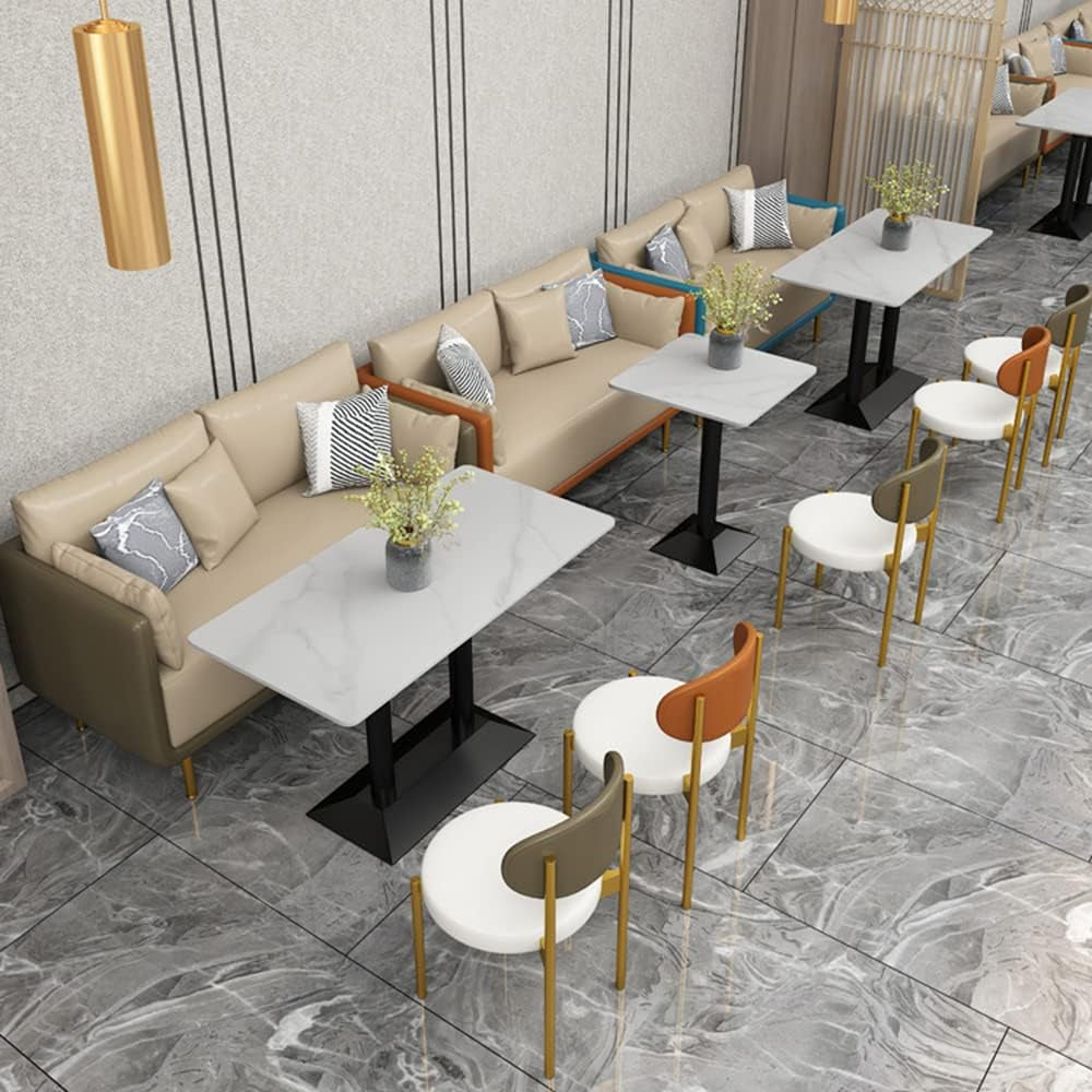 White Sintered Stone Rectangular Dining Table Base