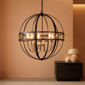 Industrial Black Gold Chandelier Ten Light Pendant