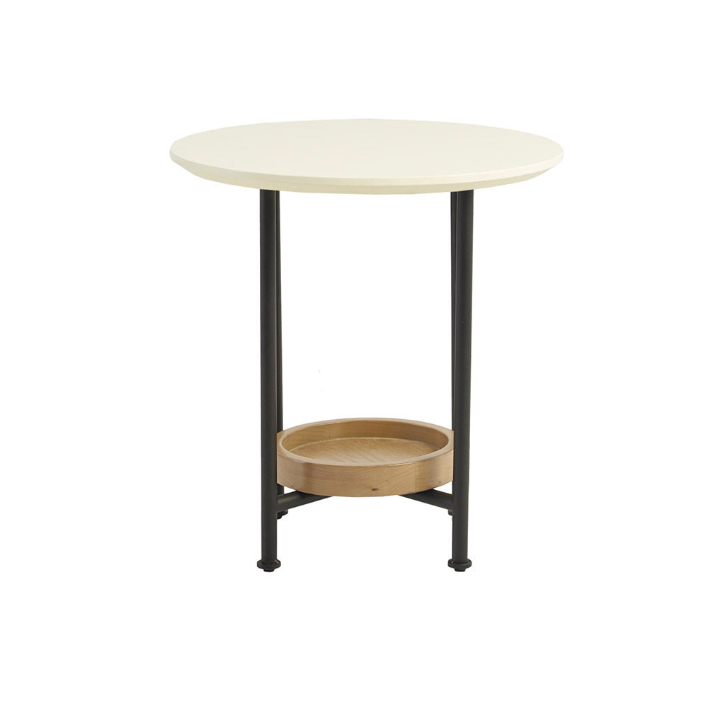 White/Natural End Table
