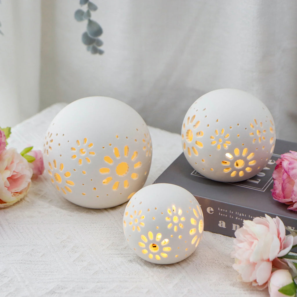 Set of 3 Ceramic Decorative Lamps 5" H