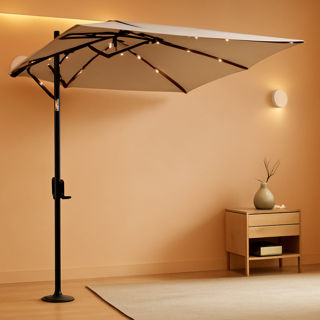 Ultra Premium 9ft Outdoor Tilting Umbrella With LED