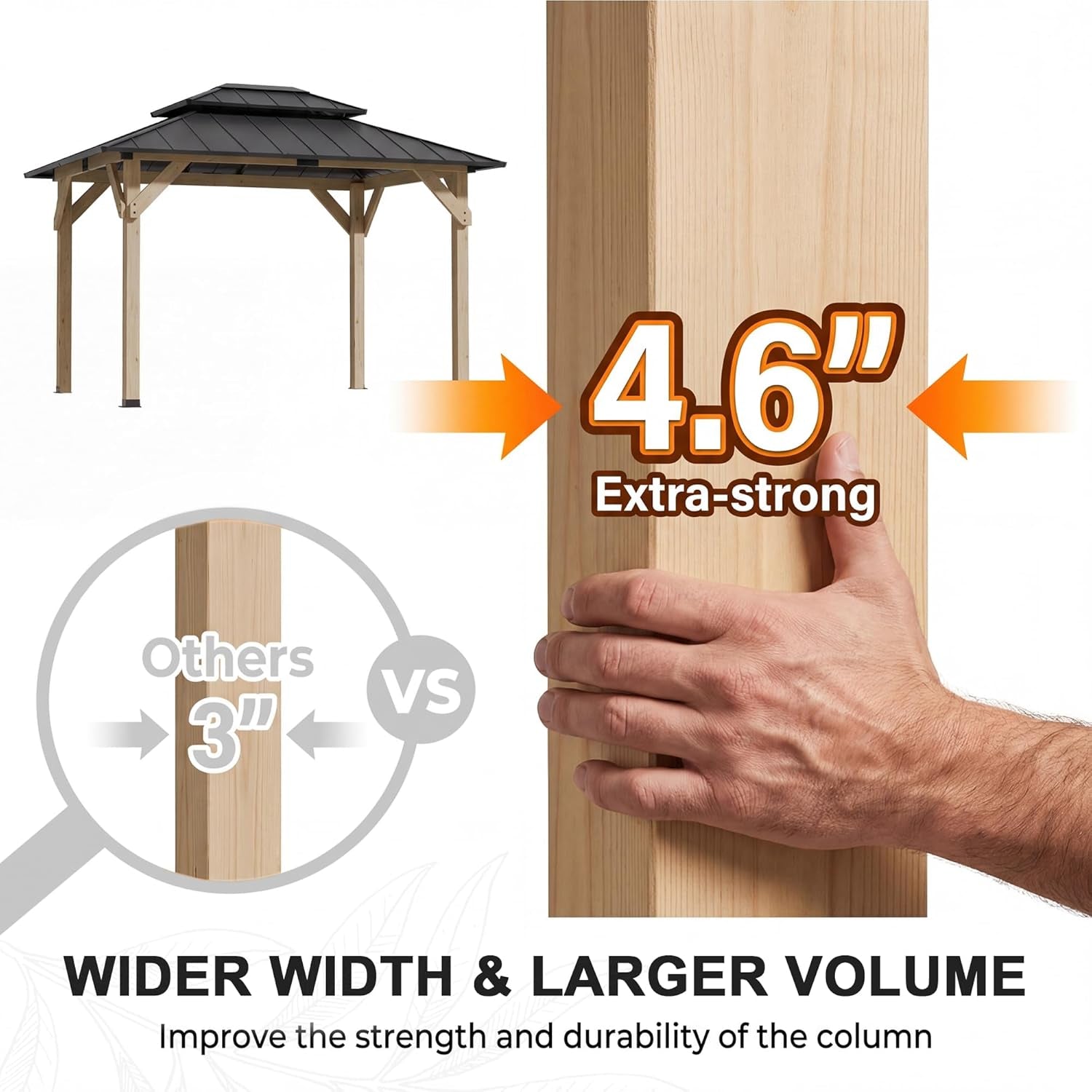 10x12 Metal Hardtop Gazebo With Weatherproof Coating