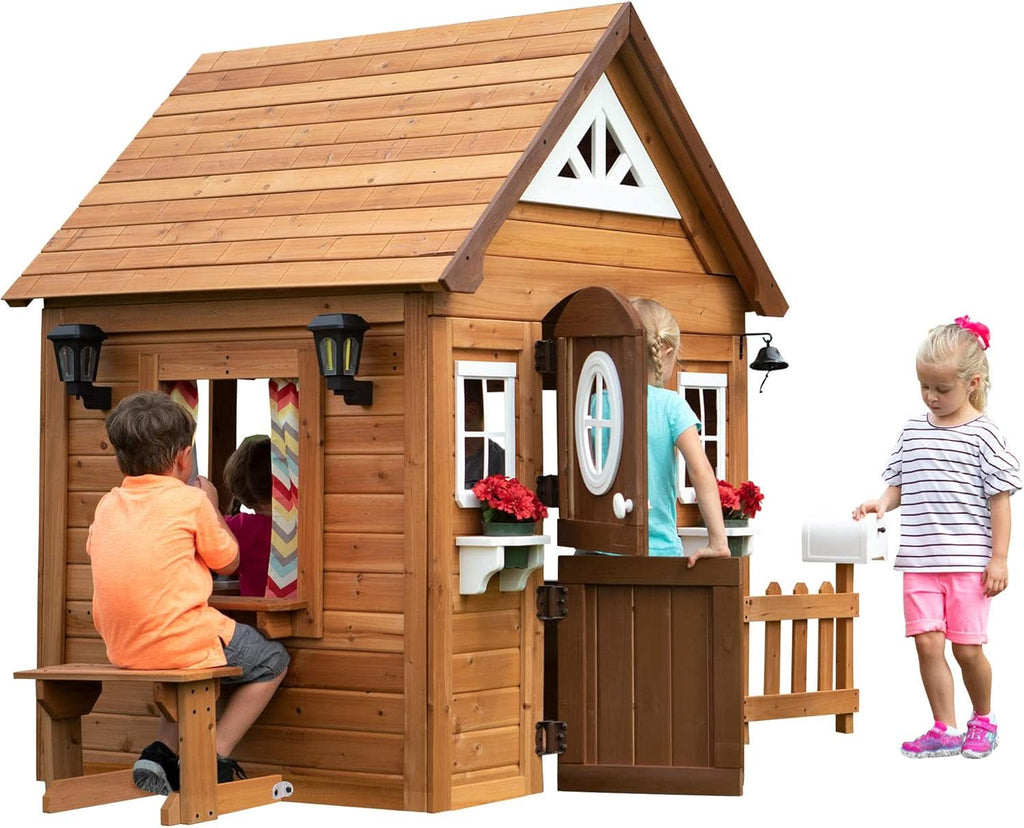 Cedar Wood Kids Outdoor Playhouse Kitchen Accessories