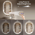 Oval LED 24x36 Frameless Illuminated Bathroom Mirror