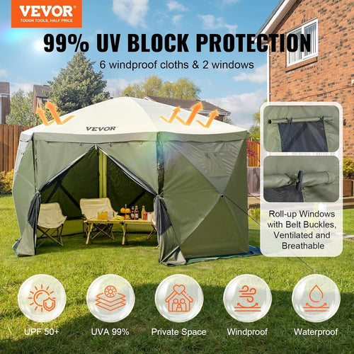 12x12 Ft Weatherproof Gazebo With Mosquito Netting