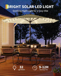 Patio Market Umbrella 9FtBeige All Weather Guard Canopy