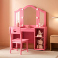 Kids Vanity Table With Princess Multifunctional Storage