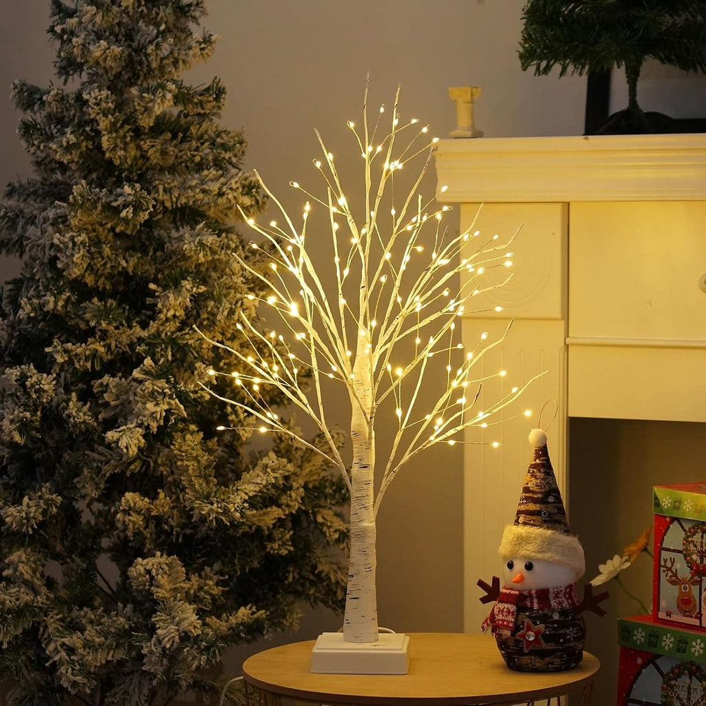 Warm White Birchwood LED 144 Lumine scence Table top