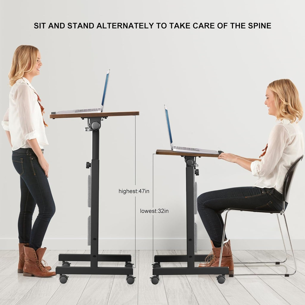 Height Adjustable Standing Desk 16x24 Inches Brown