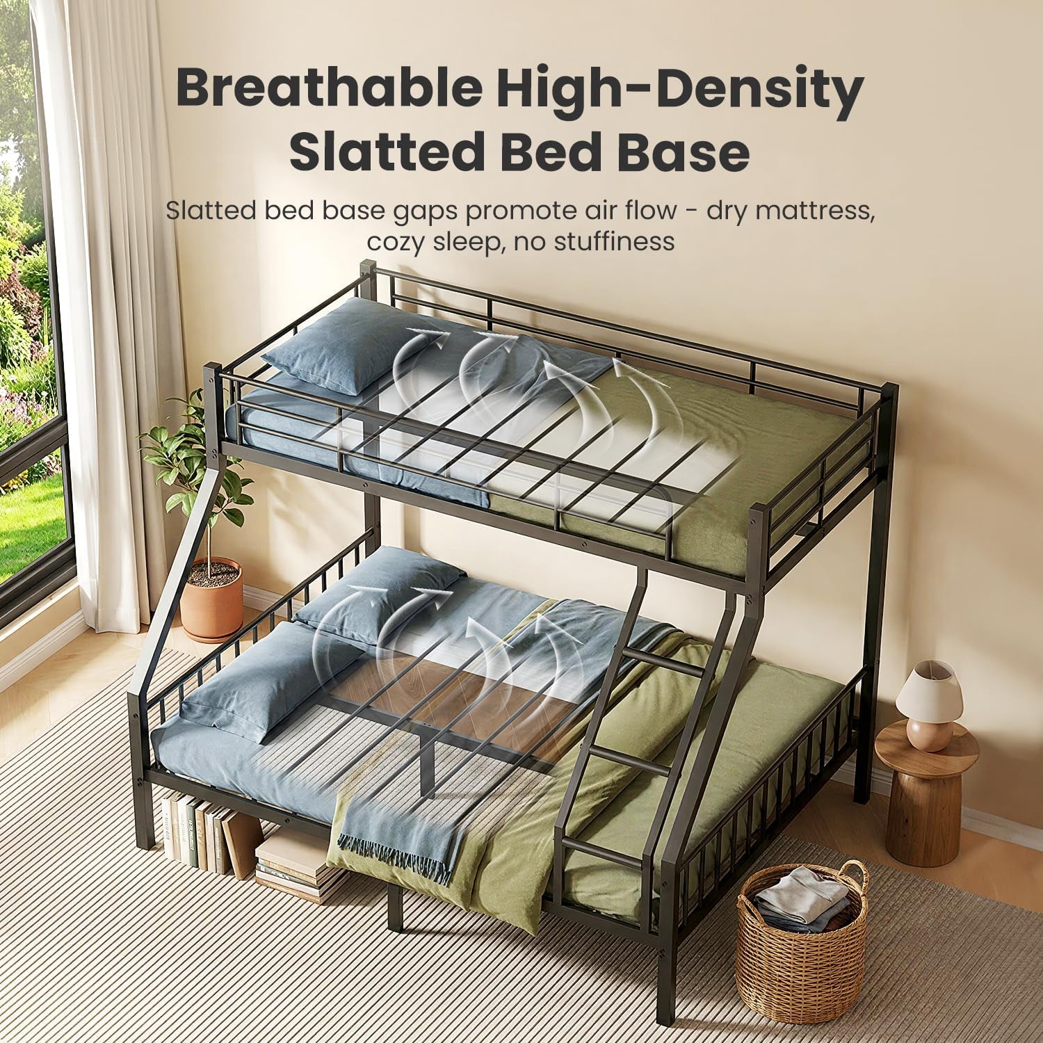 Twin XL Over Queen Industrial Grade Bunk Bed Structure
