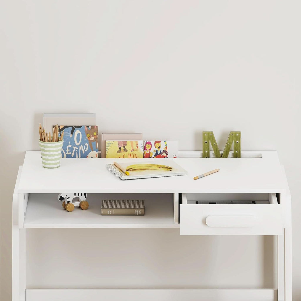 Kids Desk and Chair Set With Storage Drawers for Study