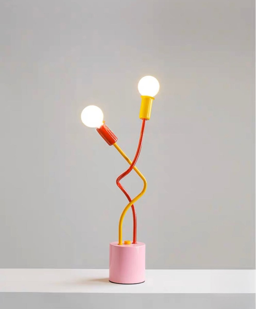 Whimsical Eclectic Memphis Cute Whimsical Sprout Table Lamp -