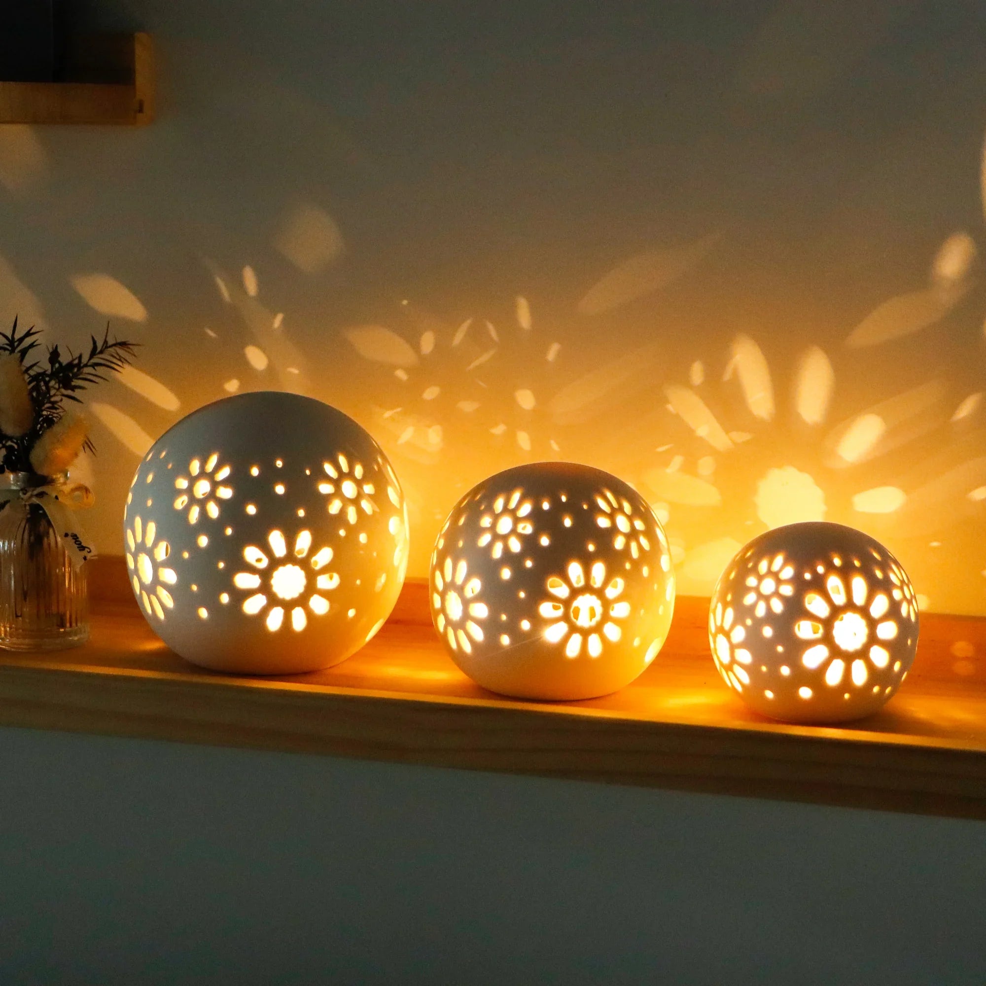 Set of 3 Ceramic Decorative Lamps 5" H