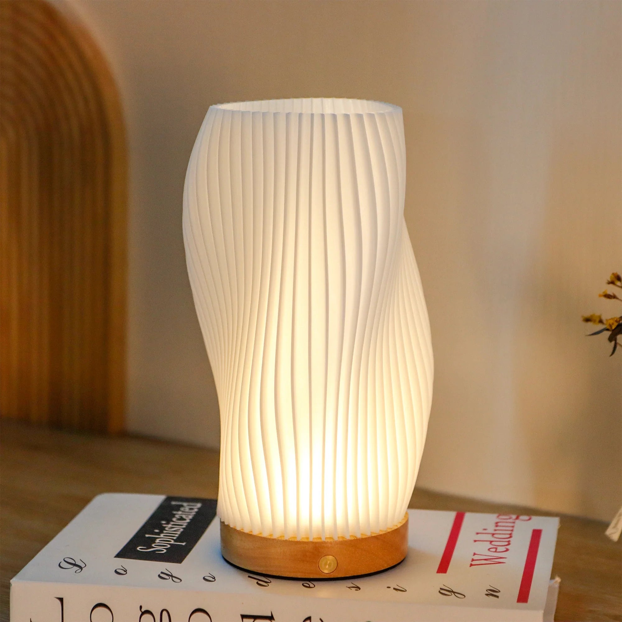 9”H Touch Table Lamp 3D-Printing(Spiral)