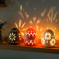Set of 3 Ceramic Decorative Lamp 4" H(Egg)
