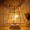 8.5" Tall Cordless Accent Light with Edsion Style Bulb (White)