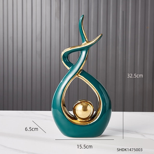 Abstract Sculpture Ceramic Statue Home Décor Figurines