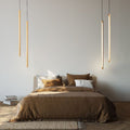 Vertical LED Solid Wood Bedside Sconce Light